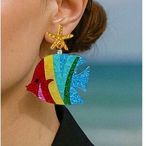 Zara Boho Beach Fish Earrings. NWOT🐚